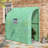 Outsunny 7' X 3' X 7' Lean To Greenhouse, Walk-In Green House, Plant Nursery With 2 Roll-Up Doors And Windows, PE Cover And 3 Wire Shelves