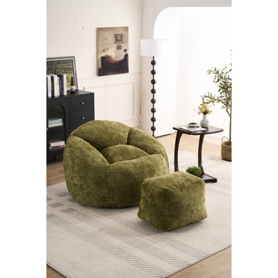 Fauteuil à billes en mousse pour adultes / adolescents avec rembourrage, fauteuil à billes avec housse en chenille ultra doux