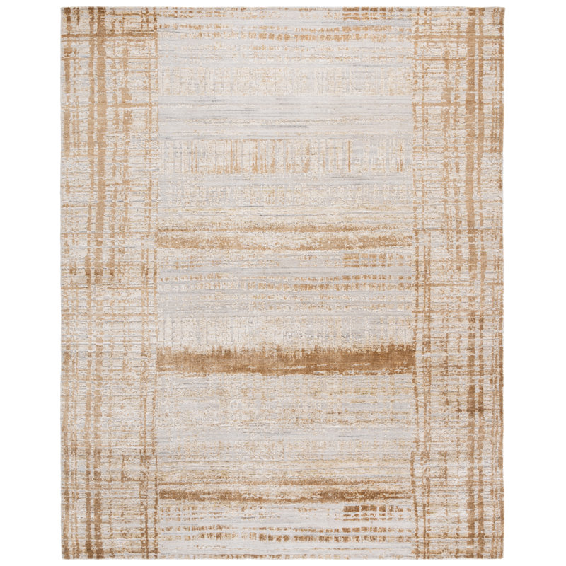 Tapis d'intérieur en viscose tissé à la main Bedford, Rectangle 10 pi x 14 pi
