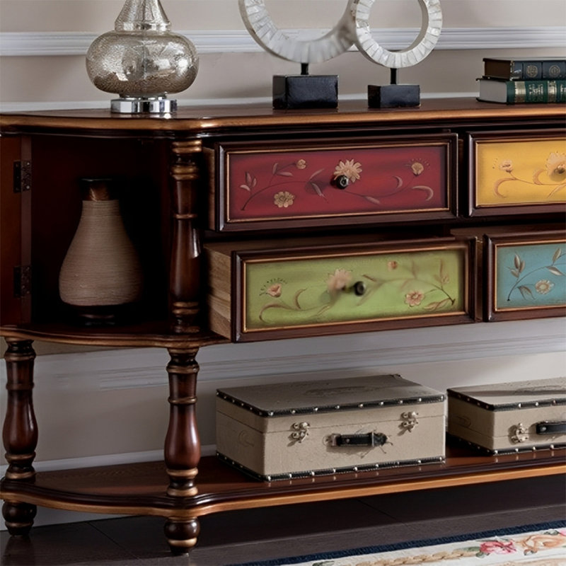 Console American Retro, H 34,25 po x l 78,74 po x P 15,75 po