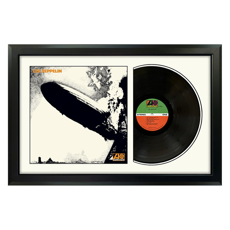 Led Zeppelin «Led Zeppelin», disque encadré avec passe-partout blanc, Blanc