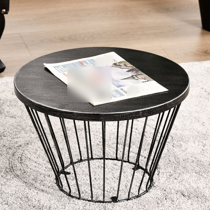 Table d'appoint de patio en acier 16 po, forme, noir - extérieur et intérieur, décor élégant, table d'appoint polyvalente avec apparence, pour et ornement élégant, pratique