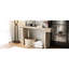 Console 60 pouces avec bois vieilli et finition naturelle pour le couloir du salon - charme, conception multi-espaces, table rectangulaire, base en forme de H, entrée de style rustique, hauteur standard, pieds,