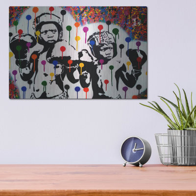 Luxe Art 'Boxer Rainbow Drips' by Abstract Graffiti Wall Art