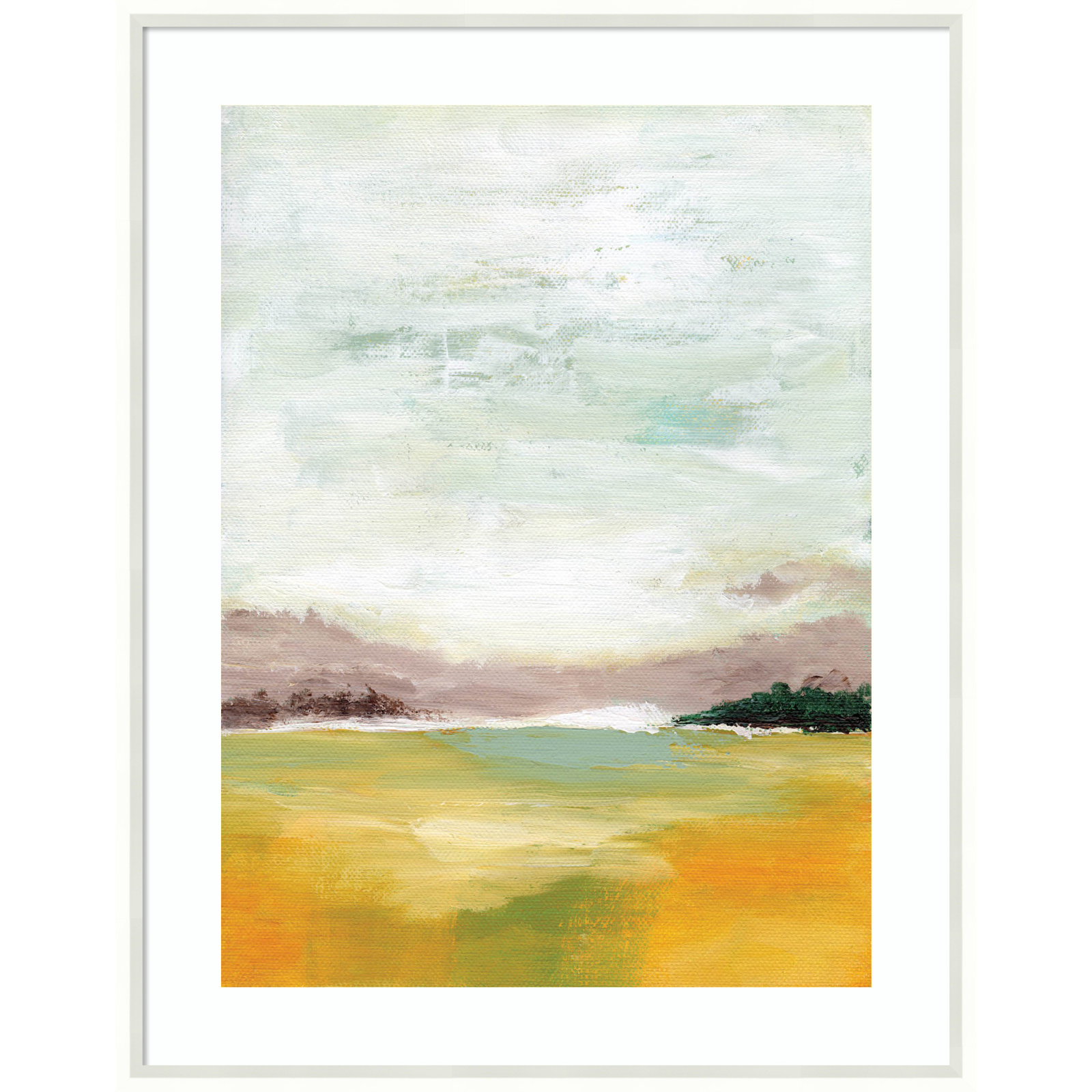 Canary Forest by Jariwala Nikita, 26" W x 33" H x 2" D, White Framed