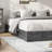 Queen Size 7.68" Low Profile Platform Bed Frame, Wooden Slat Support, No Box Spring Needed Modern Minimalist Headboard-Free Bed Base for Bedroom, Water-Washed Black-662717781