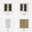Petite armoire de rangement modulaire en chêne blanc