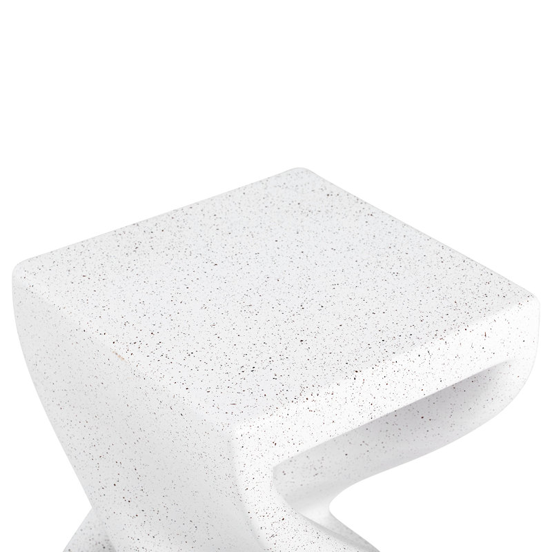 Table d'appoint d'extérieur en marbre à base torsadée moderne MGO Terrazzo