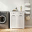 Armoire à linge avec 2 paniers amovibles et 2 tiroirs, parfait pour un rangement organisé et efficace.