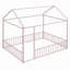 Structure de lit en métal avec clôture-591055762-591055763