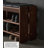 Retro-Style Black Walnut Two-Layer Shoe Rack For Storage And Shoe Changing Bench