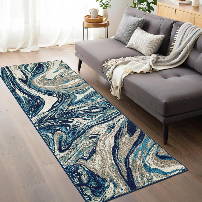 Modern Abstract Area Rugs Washable Rug For Living Room Easy Cleaning Floor Cover With Rubber Backing Ultra-Thin Stain Resistant Throw Carpet