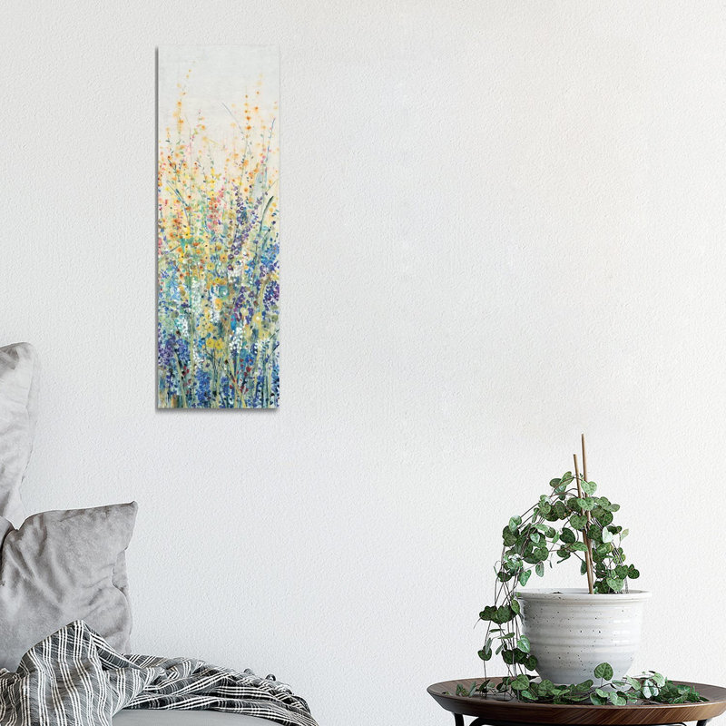 Wildflower Panel I by Timothy O' Toole - Wrapped Canvas Gallery-Wrapped Canvas Giclée, 30.48 cm H x 91.44 cm W x 3.175 cm D