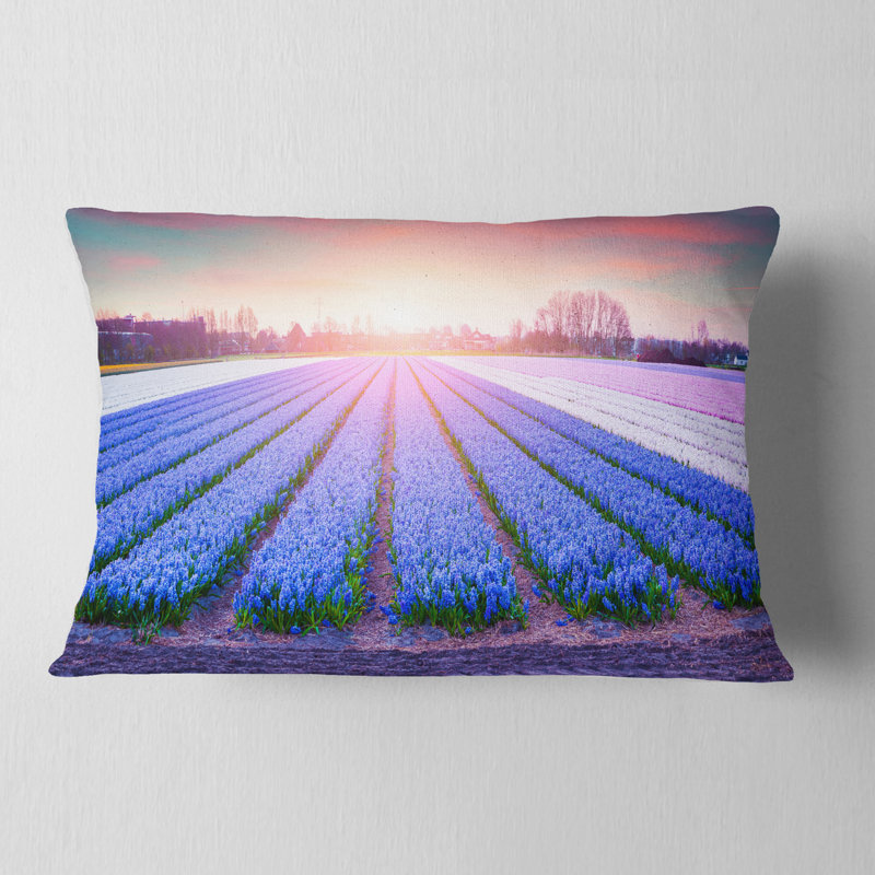  Coussin lombaire à fleurs abstraites Hyacinth