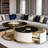 Round Nesting Coffee Table With Fluted Design And Drawers-1353040224
