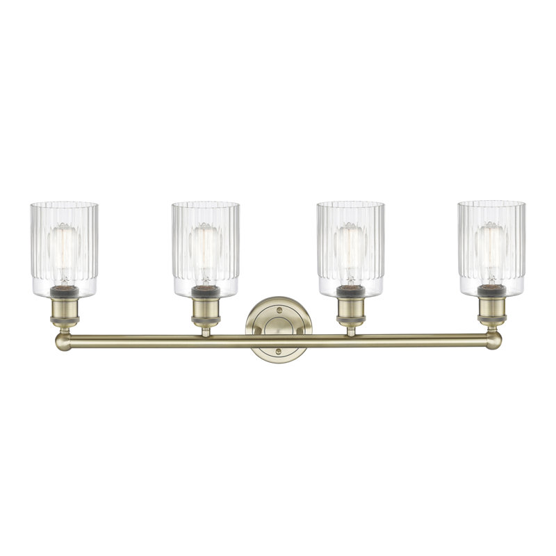 Kamena 4 - Light Dimmable Vanity Light, Clear, Antique Brass