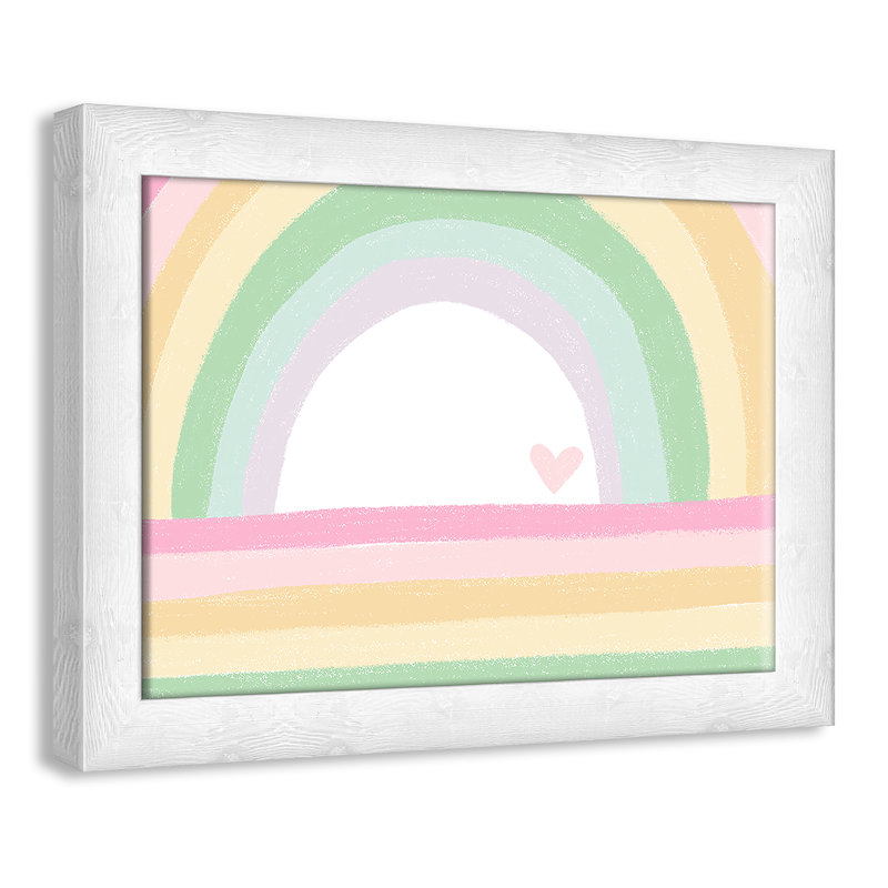 Décoration murale pour enfants, H 12 po x l 16 po x P 0,63 po, Encadré plat à grain de bois blanc