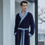Lord 100% Cotton Velour Male Mid-Calf Bathrobe with Pockets-1295171875-1295171873