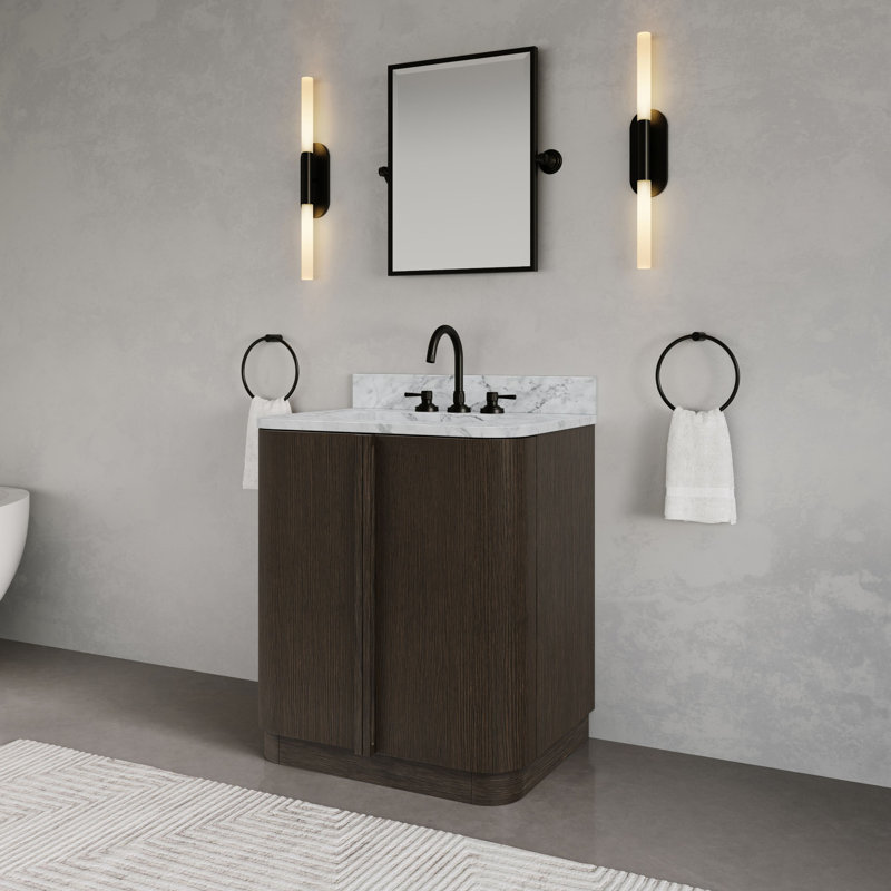 Water Creation Oxford Mid-Century Style Bathroom Vanity, 30"