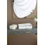 Miroir coquelicot 30 po x 1 po x 40 po avec cadre en métal, design contemporain pour décoration murale de salle de bain et de vestibule