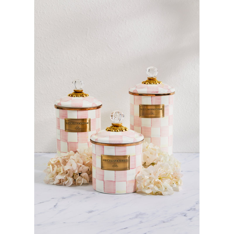 Rosy Check Kitchen Canisters & Storage Jars, 64