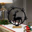 Décoration de Noël étoile renne en métal brillant - 12 po