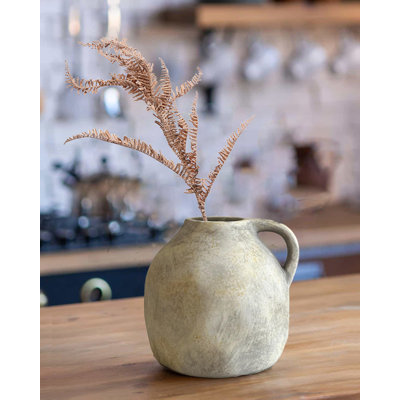Vase en céramique fait à la main avec poignée, vase à fleurs pour la décoration intérieure