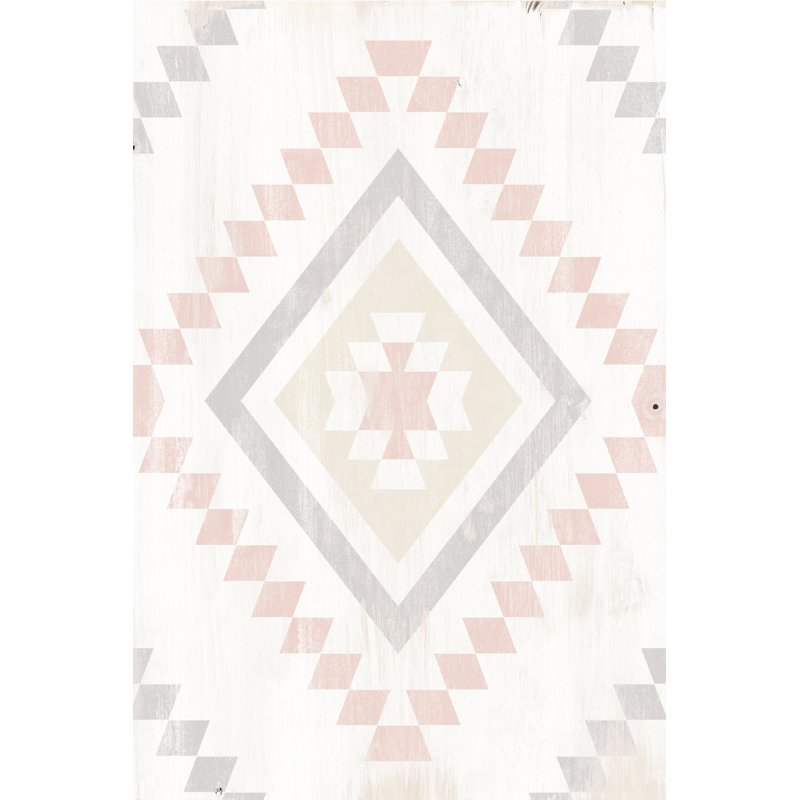 Southwestern Diamond Native Blush - Wrapped Canvas Painting, 46cm H x 30cm W x 3.8cm D