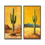 Cactus et la chaleur du désert I - Collection d'art floral sur toile 2 panneaux-1739512837-1739513339