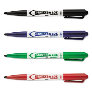 Marks-A-Lot® Pen Style Dry Erase Marker Bullet Tip