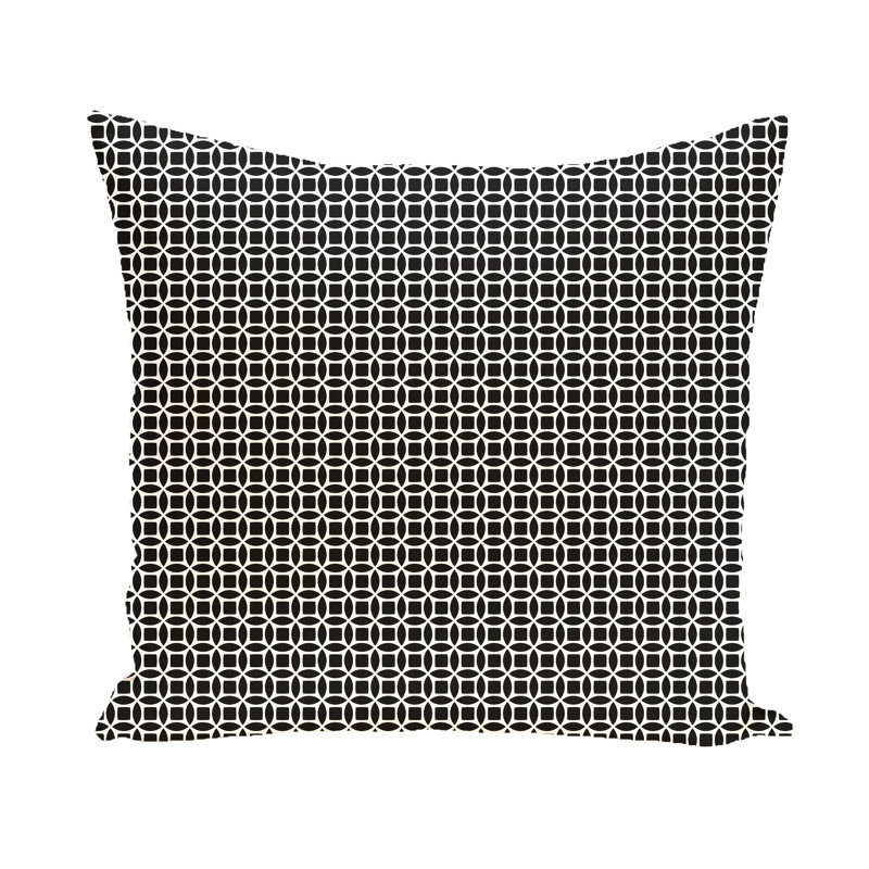 Housse et insert de coussin géométrique carré, H 18 po x l 18 po x p 2 po
