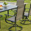 Ensemble repas pour 6 personnes avec table rectangulaire de L 63 po et chaises pivotantes en polyester enduit de PVC-1012121479