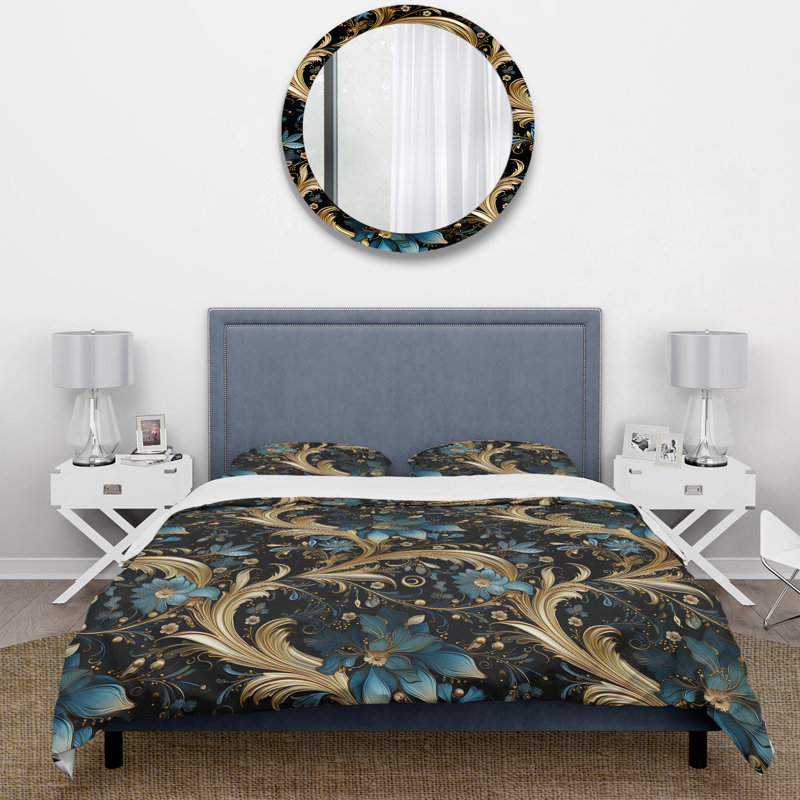 Ensemble de housse de couette Remeika, Housse de couette simple + 1 taie décorative stan