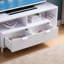 TV Stand With Wire Cutouts And U-Legs
