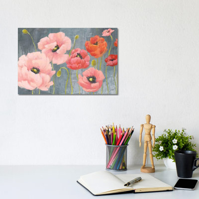 Poppy Party 1 Piece Wrapped Canvas Wall Art