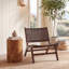 Chaise d'appoint en cuir Denman-858197323