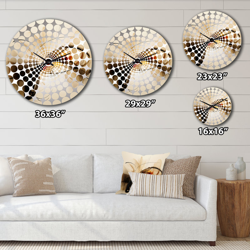 Horloge murale Conversations Of The Earth Dynamic Shapes VII - Abstract Shapes, Très grand