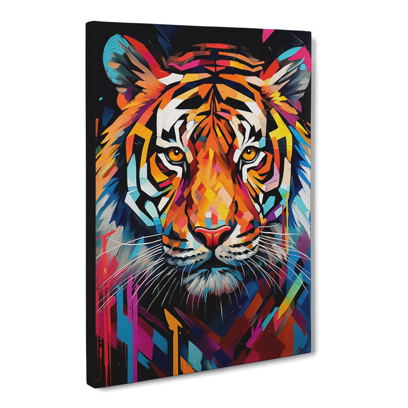 Tiger Constructivism - No Frame Print, 50cm H x 35cm W x 3cm D
