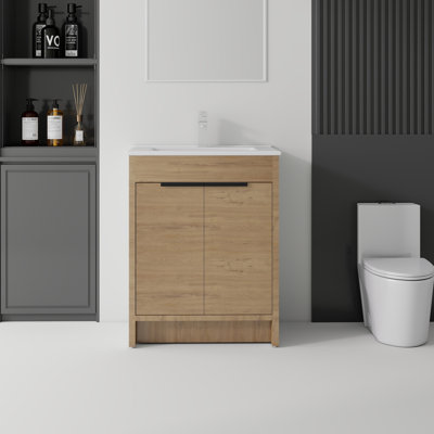 Meuble-lavabo autoportant avec lavabo