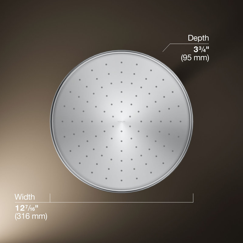 Rain Fixed Shower Head, Polished Chrome