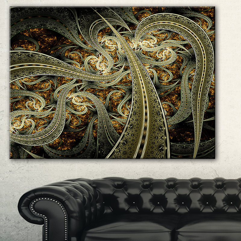 « métallique fabric pattern », impression sur toile, H 20 po x l 20 po x P 1 po
