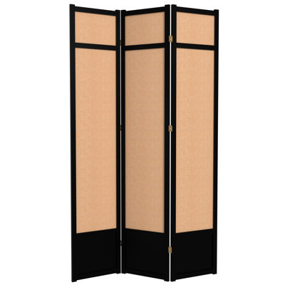 83.5" x 86" Jute Shoji 6 Panel Room Divider