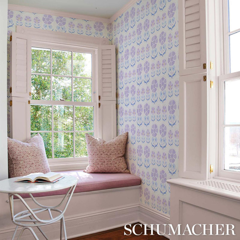 Anjuna Floral Wallpaper, Lilac