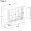 Buffet blanc avec espaces de rangement fonctionnels et tiroir - Buffet pour salon ou cuisine