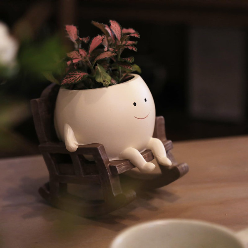 Pot de fleurs mignon en résine