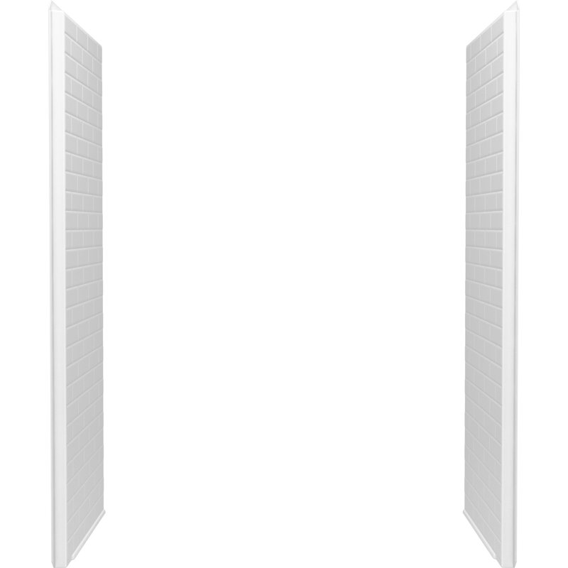 Traverse Shower Wall, White