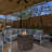 Wicker Fire Pit With Glass Wind Guard