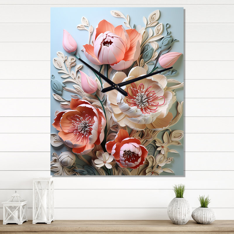 Daisia - Tulipes Très horloges murales, Très grand