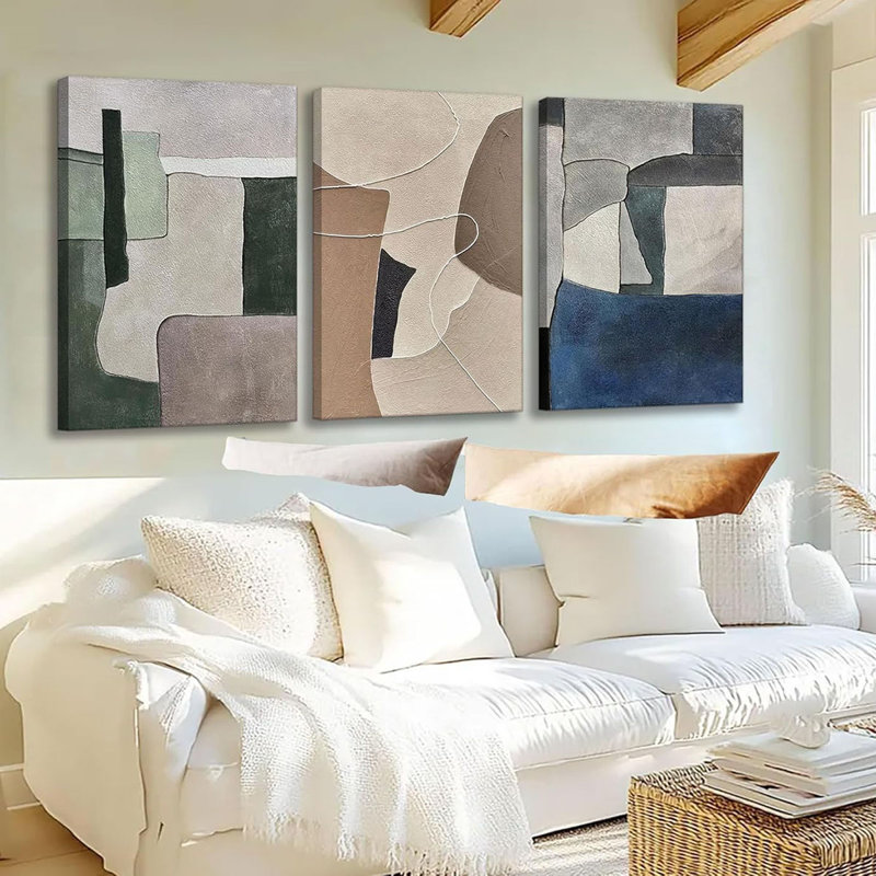 3 Piece Wrapped Canvas Print, 60 cm H x 40 cm W