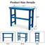 Table de bar et de salle à manger polyvalente toutes saisons avec construction en PEHD et conception à lattes